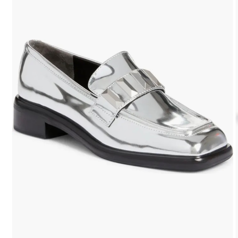 Rag & Bone Maxwell Metallic Studded Loafers Size 40 / 10